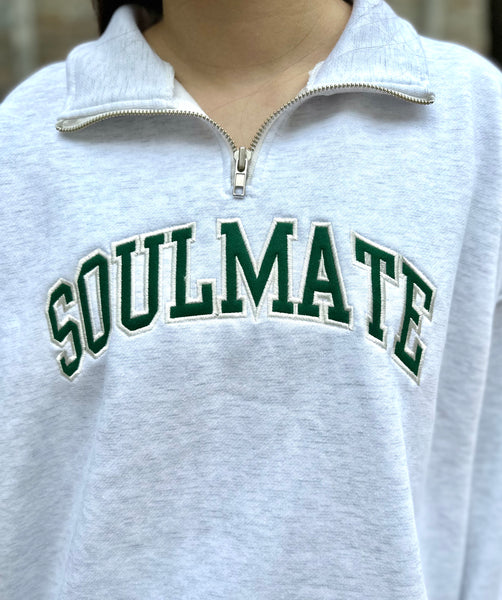 Soulmate Half Zip Oversize Crew