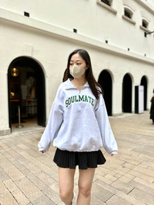 Soulmate Half Zip Oversize Crew